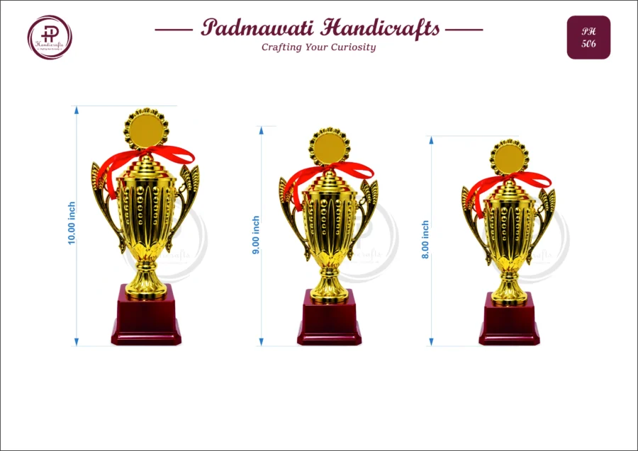 Gold Medallion Cup with Wing Handles (PH-506)