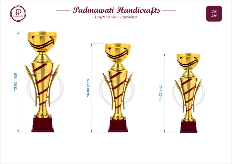 Gold Spiral-Fin Sports Trophy (PH-520)