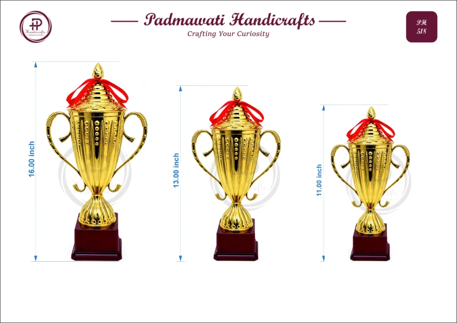 Grand Gold Beaded Cup Trophy (PH-518)