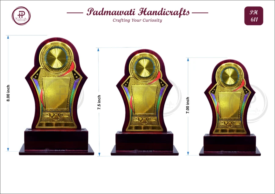 Gold MDF Shield Memento — Multicolour (PH-611)