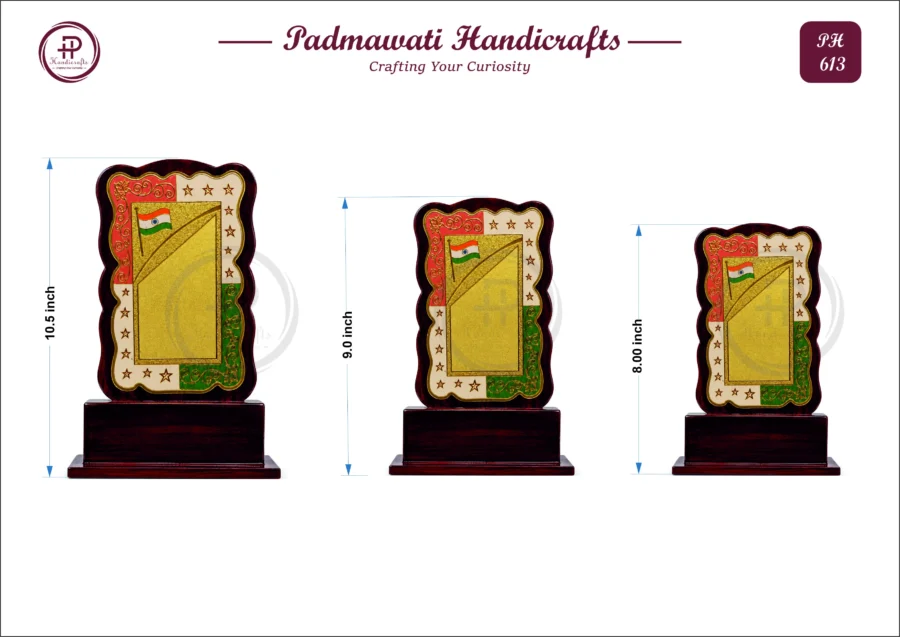MDF Indian Flag Scalloped Frame Memento (PH-613)