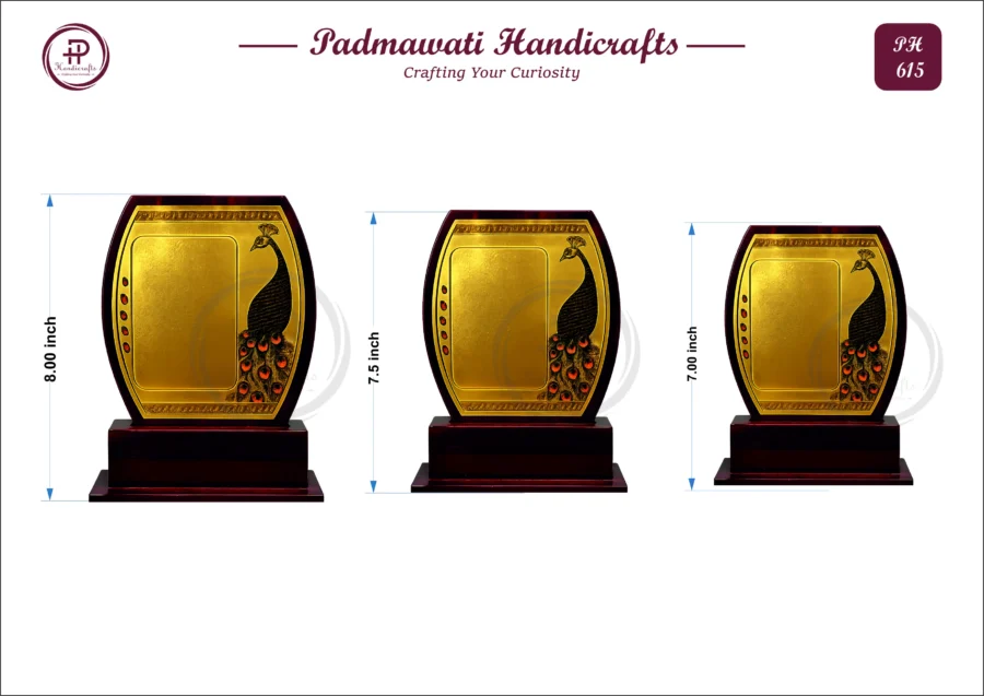 MDF Oval Peacock Memento (PH-615)