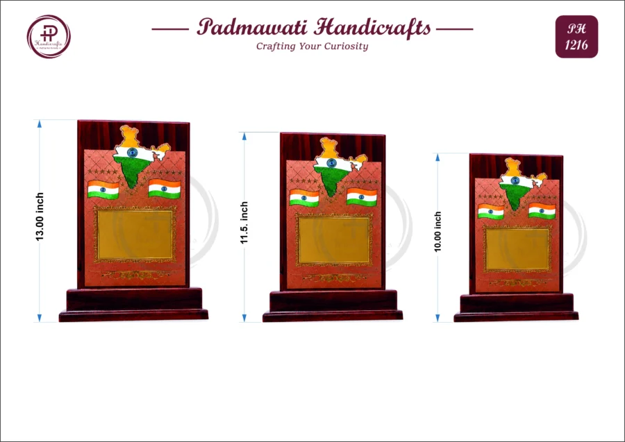MDF Premium India Map & Flag Plaque (PH-1214)