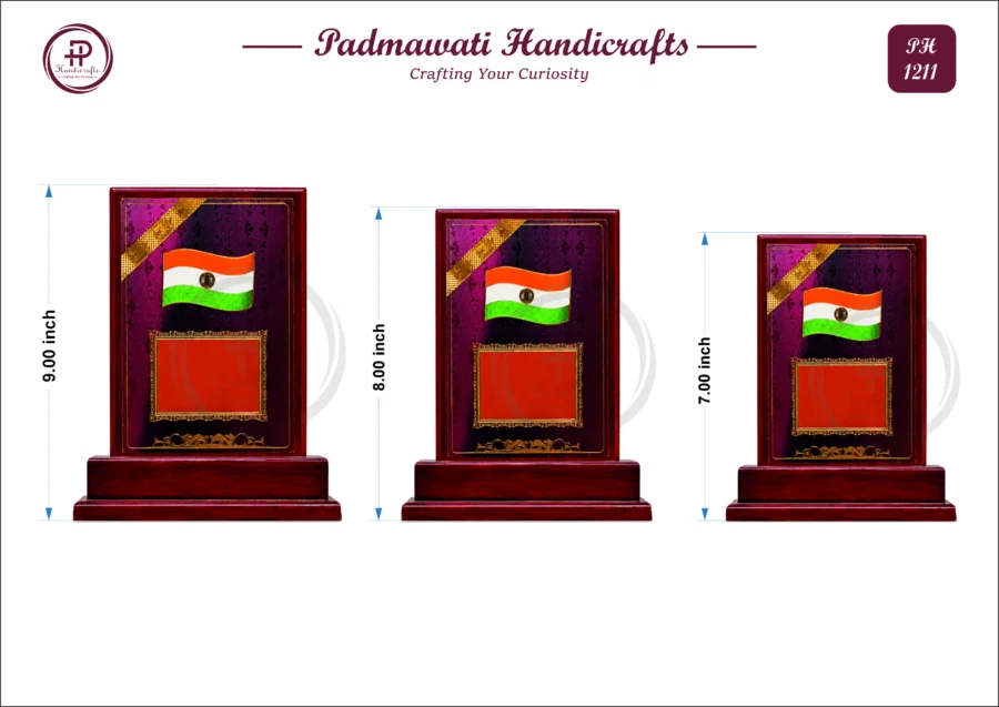 MDF Premium Indian Flag Memento — Purple (PH-1211)