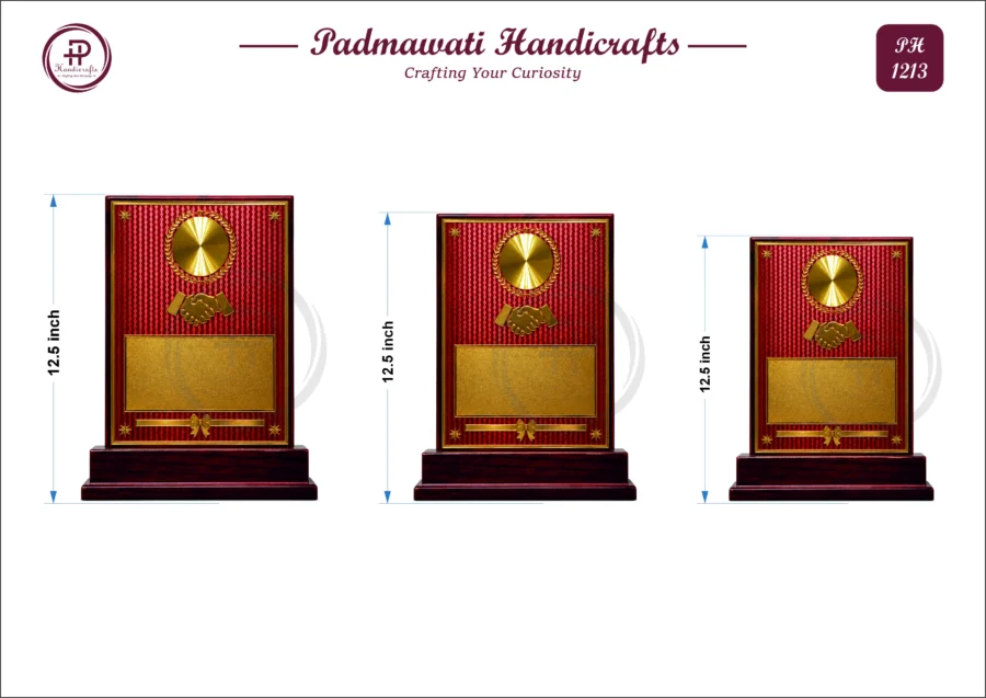 MDF Premium Red Handshake Corporate Plaque (PH-1213)