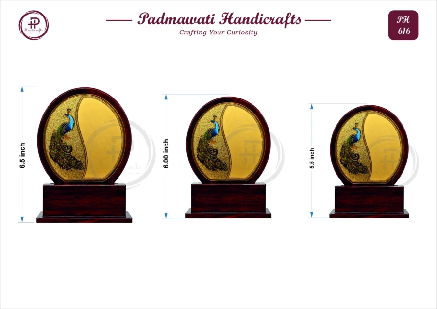 MDF Round Peacock Memento (PH-616)
