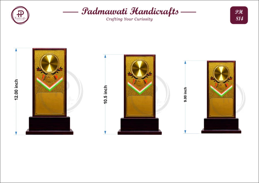 MDF Tall Tricolor Handshake Plaque (PH-814)